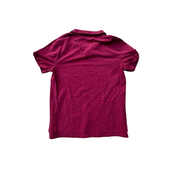 Old Navy Mens Burgundy Polo Shirt Size L Stretch Cotton Blend Short Sleeve - Picture 2 of 5
